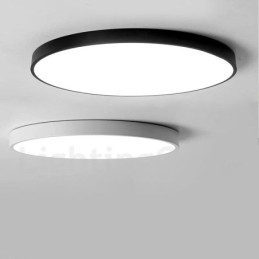 Designer Touch Decorative Ultra Thin Dimmable Modern Contemporary Nordic Style Flush Mount Ceiling Lights with Acrylic Shade with Remote Control Also Can Be Used As Wall Light