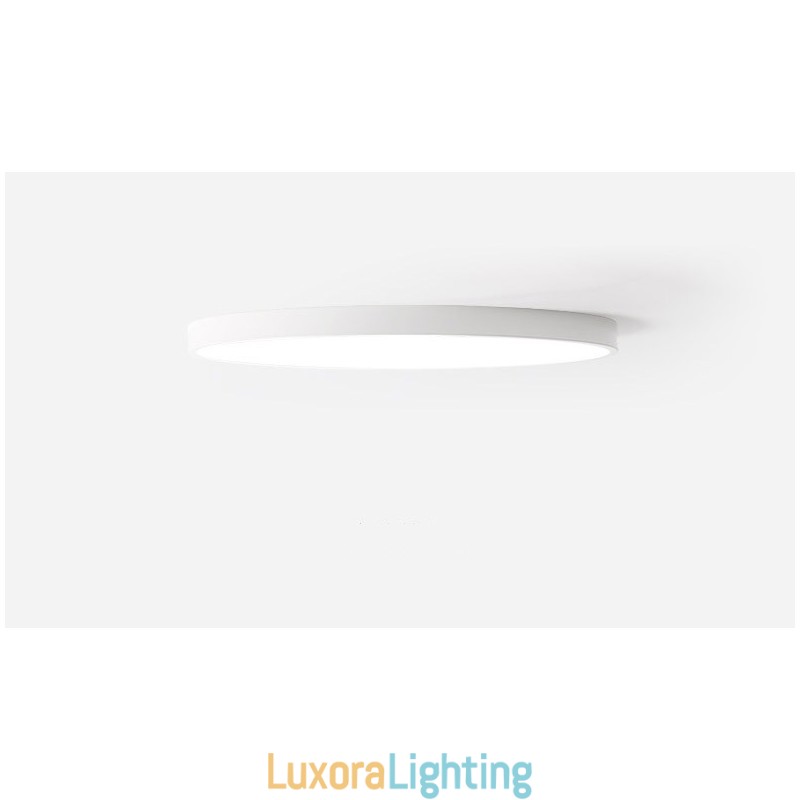Designer Touch Decorative Ultra Thin Dimmable Modern Contemporary Nordic Style Flush Mount Ceiling Lights with Acrylic Shade with Remote Control Also Can Be Used As Wall Light