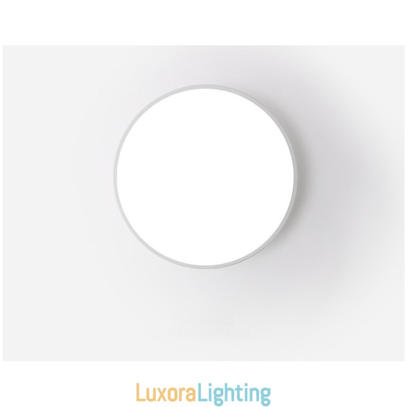 Designer Touch Decorative Ultra Thin Dimmable Modern Contemporary Nordic Style Flush Mount Ceiling Lights with Acrylic Shade with Remote Control Also Can Be Used As Wall Light