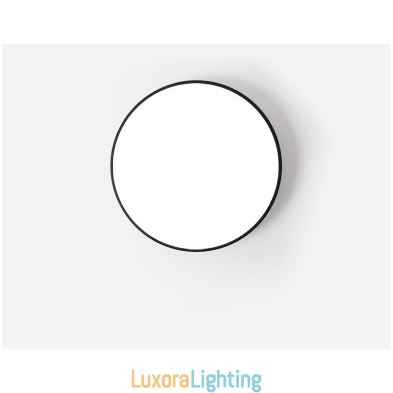 Designer Touch Decorative Ultra Thin Dimmable Modern Contemporary Nordic Style Flush Mount Ceiling Lights with Acrylic Shade with Remote Control Also Can Be Used As Wall Light