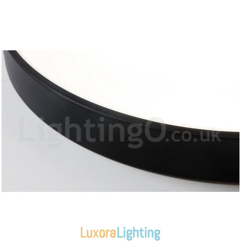 Designer Touch Decorative Ultra Thin Dimmable Modern Contemporary Nordic Style Flush Mount Ceiling Lights with Acrylic Shade with Remote Control Also Can Be Used As Wall Light