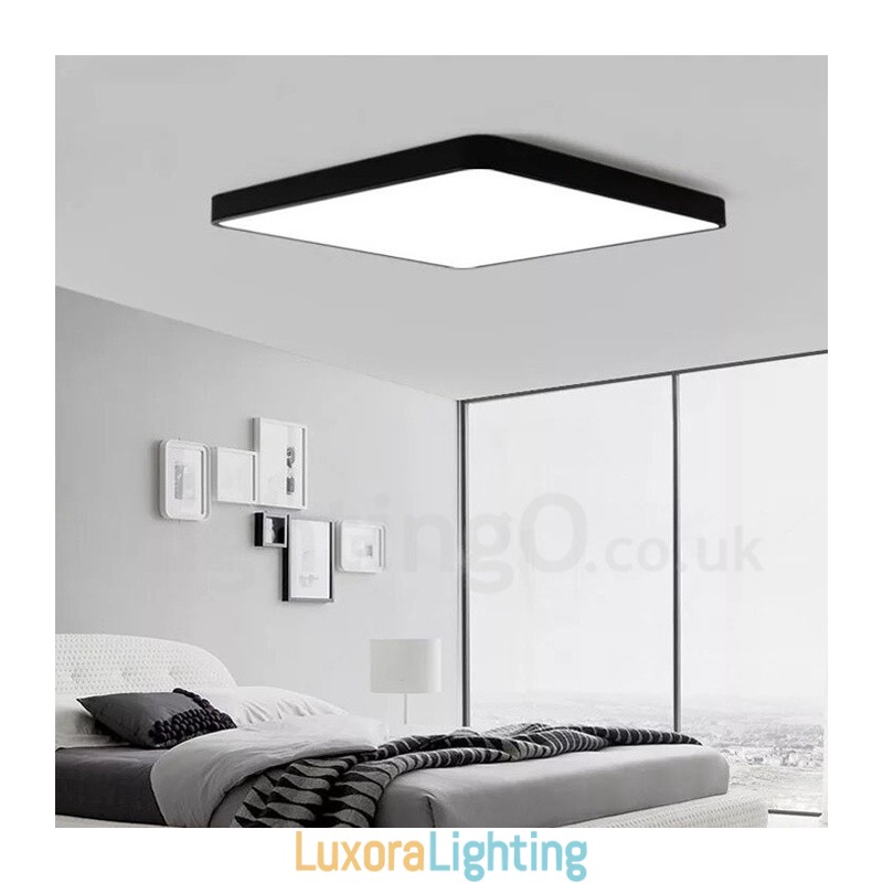 Designer Touch Decorative Dimmable Modern Contemporary Nordic Style Flush Mount Ceiling Lights with Acrylic Shade with Remote Control