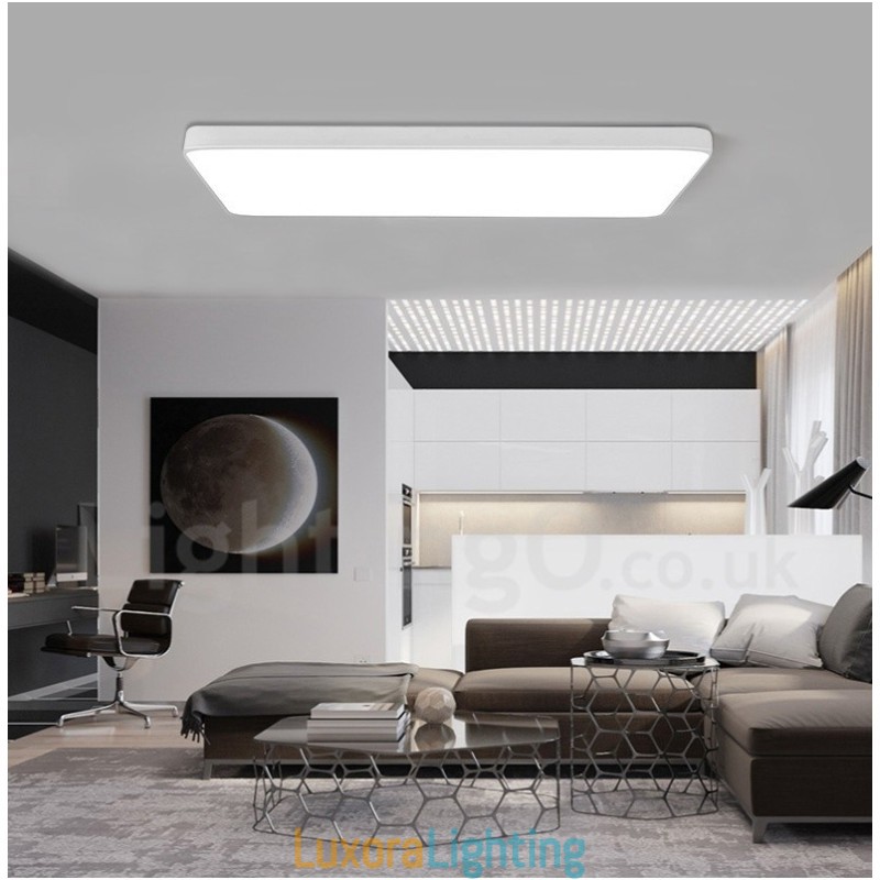 Designer Touch Decorative Dimmable Modern Contemporary Nordic Style Flush Mount Ceiling Lights with Acrylic Shade with Remote Control