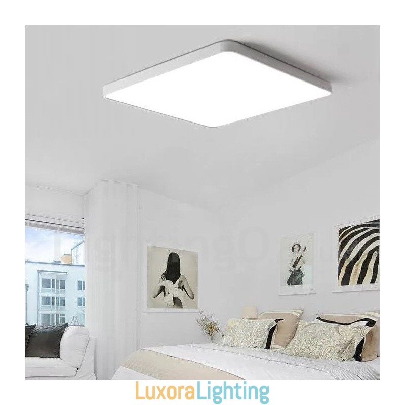 Designer Touch Decorative Dimmable Modern Contemporary Nordic Style Flush Mount Ceiling Lights with Acrylic Shade with Remote Control