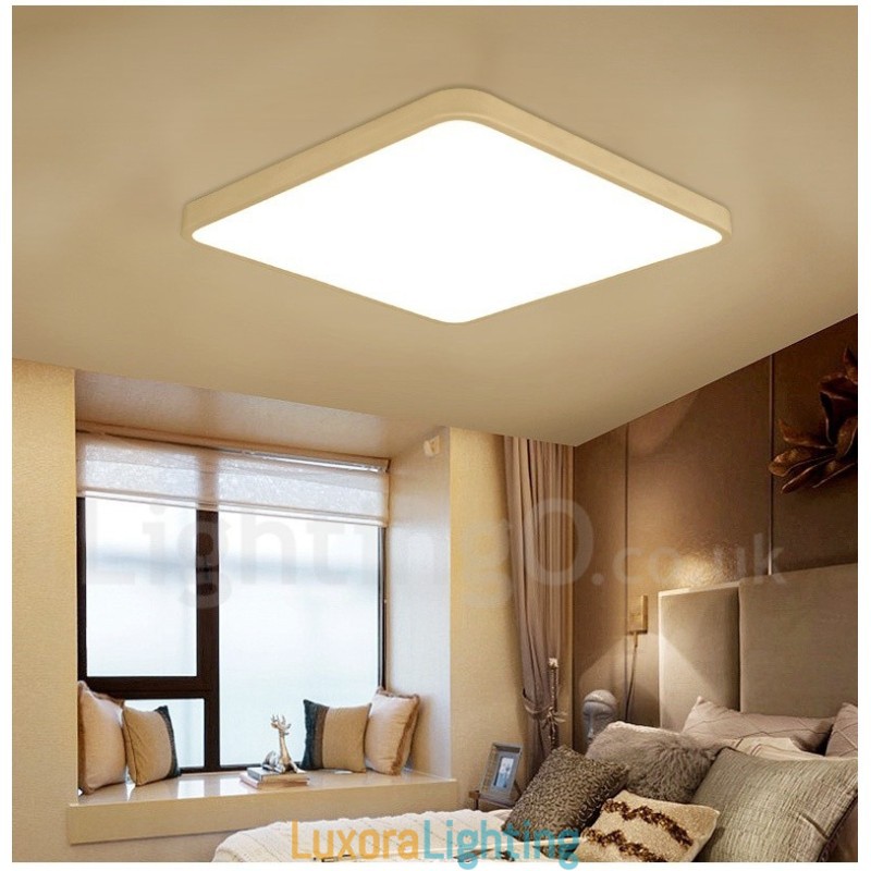 Designer Touch Decorative Dimmable Modern Contemporary Nordic Style Flush Mount Ceiling Lights with Acrylic Shade with Remote Control