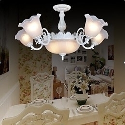 Designer Touch Decorative Flush Mount Lights White European Retro Classic