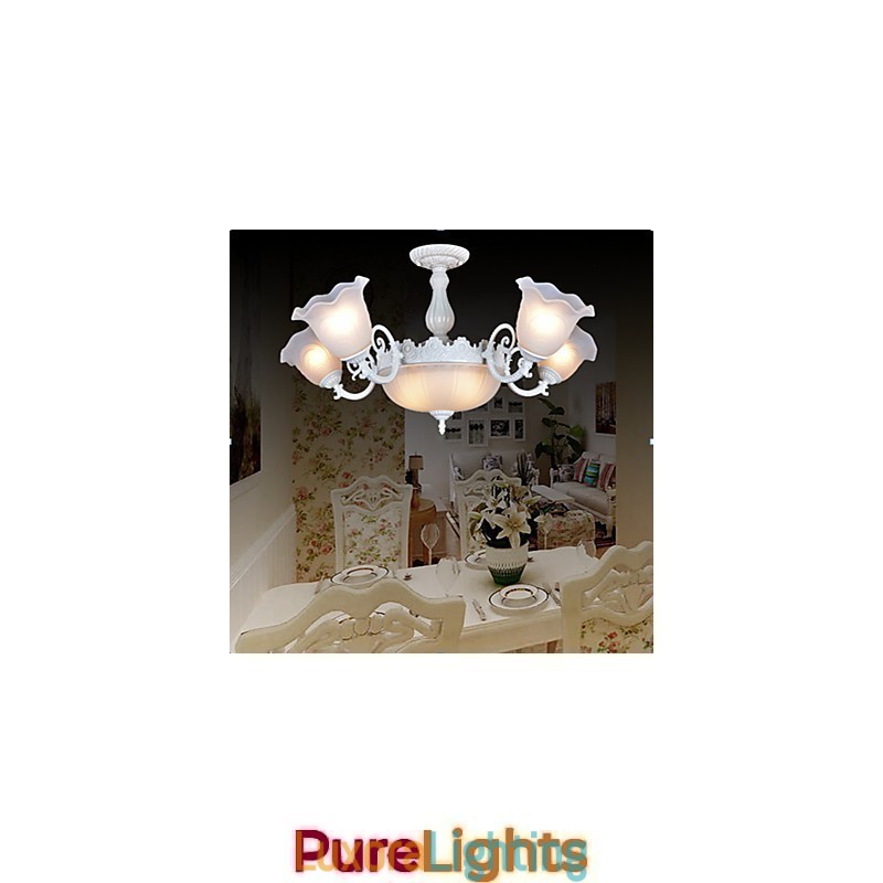 Designer Touch Decorative Flush Mount Lights White European Retro Classic