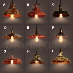 Designer Touch Decorative 1 Light Rustic Lodge Retro Vintage Pendant Light Loft