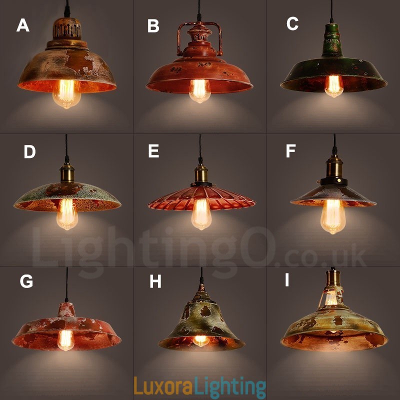 Designer Touch Decorative 1 Light Rustic Lodge Retro Vintage Pendant Light Loft