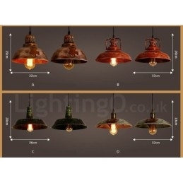 Designer Touch Decorative 1 Light Rustic Lodge Retro Vintage Pendant Light Loft
