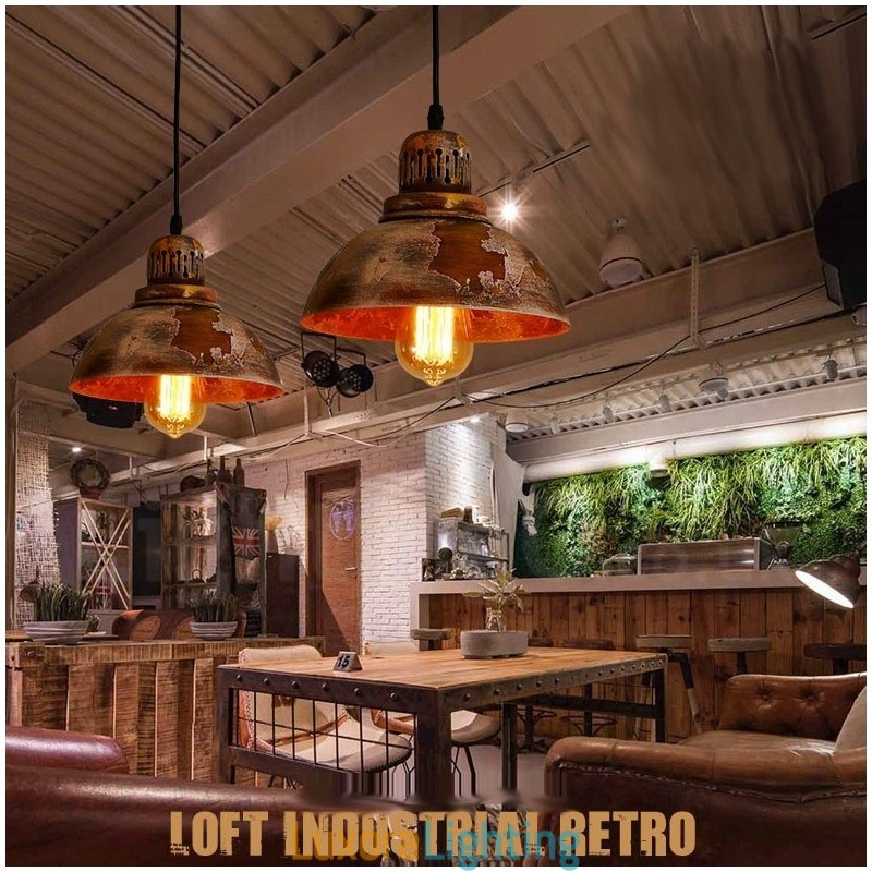 Designer Touch Decorative 1 Light Rustic Lodge Retro Vintage Pendant Light Loft