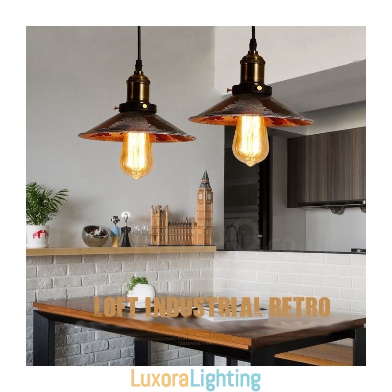 Designer Touch Decorative 1 Light Rustic Lodge Retro Vintage Pendant Light Loft