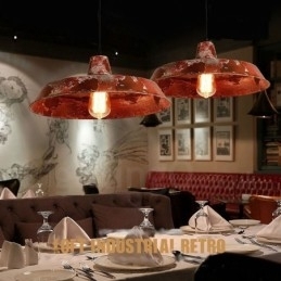 Designer Touch Decorative 1 Light Rustic Lodge Retro Vintage Pendant Light Loft