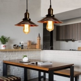 Designer Touch Decorative 1 Light Rustic Lodge Retro Vintage Pendant Light Loft