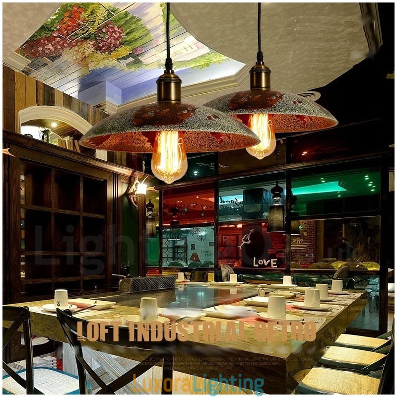 Designer Touch Decorative 1 Light Rustic Lodge Retro Vintage Pendant Light Loft