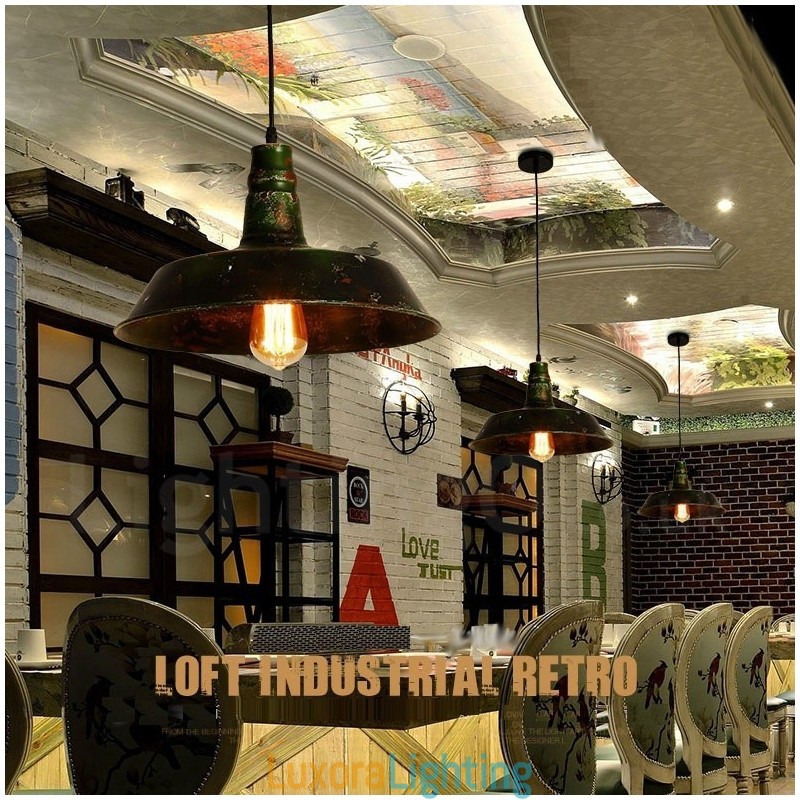 Designer Touch Decorative 1 Light Rustic Lodge Retro Vintage Pendant Light Loft