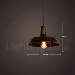 Designer Touch Decorative 1 Light Rustic Lodge Retro Vintage Pendant Light Loft