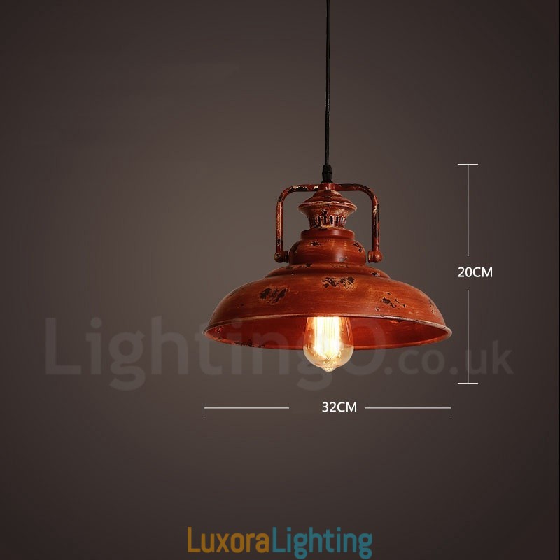 Designer Touch Decorative 1 Light Rustic Lodge Retro Vintage Pendant Light Loft
