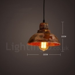 Designer Touch Decorative 1 Light Rustic Lodge Retro Vintage Pendant Light Loft