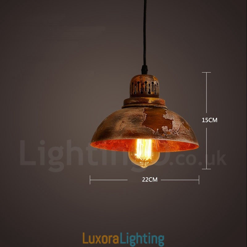 Designer Touch Decorative 1 Light Rustic Lodge Retro Vintage Pendant Light Loft