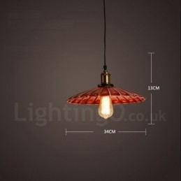 Designer Touch Decorative 1 Light Rustic Lodge Retro Vintage Pendant Light Loft