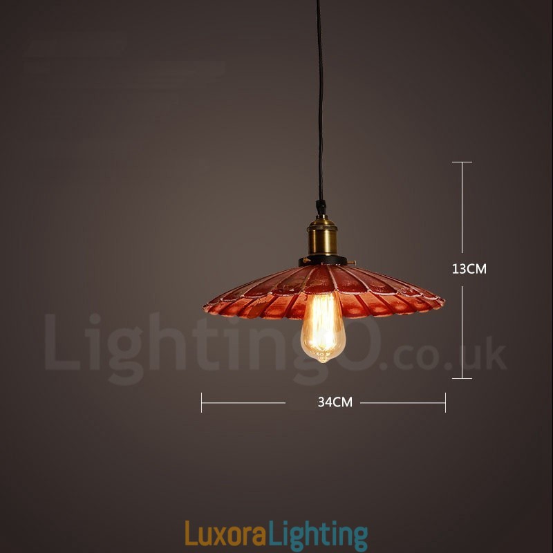 Designer Touch Decorative 1 Light Rustic Lodge Retro Vintage Pendant Light Loft