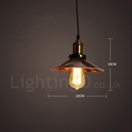 Designer Touch Decorative 1 Light Rustic Lodge Retro Vintage Pendant Light Loft