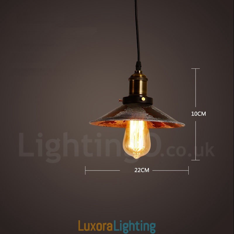 Designer Touch Decorative 1 Light Rustic Lodge Retro Vintage Pendant Light Loft