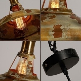 Designer Touch Decorative 1 Light Rustic Lodge Retro Vintage Pendant Light Loft