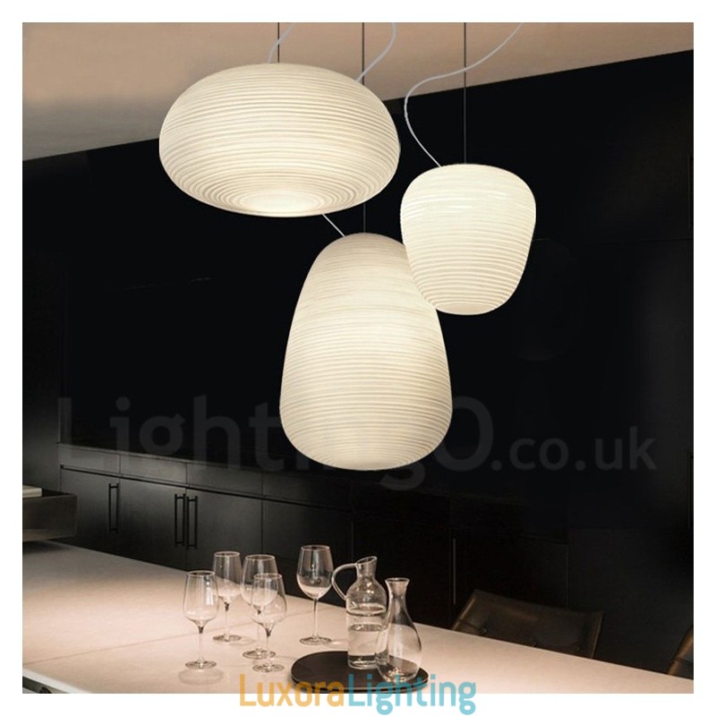 Designer Touch Decorative 1 Light Modern Contemporary Pendant Light Ceiling Lamp with Glass Shade