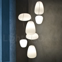 Designer Touch Decorative 1 Light Modern Contemporary Pendant Light Ceiling Lamp with Glass Shade
