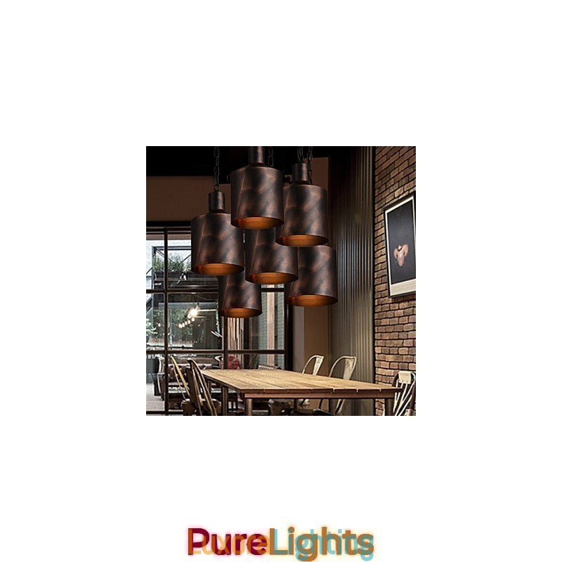 Designer Touch Decorative Chandelier Rustic Lodge Drum Metal Pendant Light