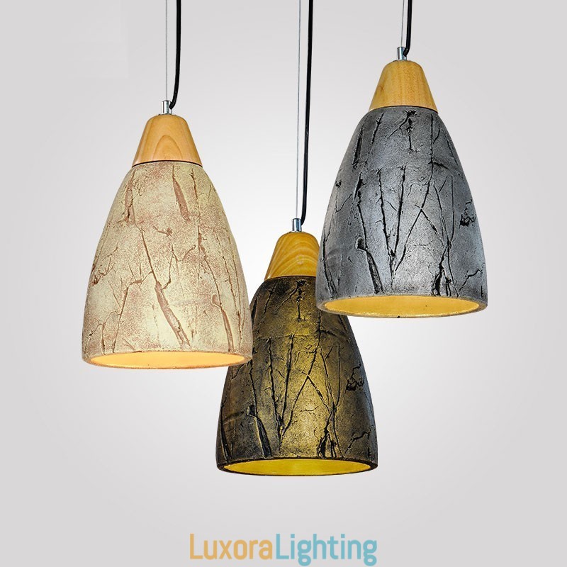 Designer Touch Decorative 1 Light Cement Modern Contemporary Pendant Light Ceiling Lamp