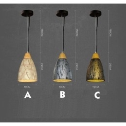 Designer Touch Decorative 1 Light Cement Modern Contemporary Pendant Light Ceiling Lamp
