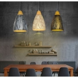 Designer Touch Decorative 1 Light Cement Modern Contemporary Pendant Light Ceiling Lamp