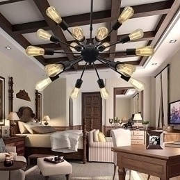 Designer Touch Decorative North American Style Minimalist Radial 18 Light Chandelier
