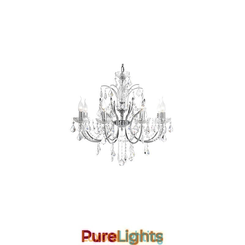 Designer Touch Decorative Elegant Crystal Chandelier with 8 Lights