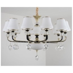 Designer Touch Decorative Modern Contemporary Retro Luxury Crystal Pendant Lamp Chandelier with Glass Shade