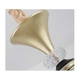 Designer Touch Decorative Modern Contemporary Retro Luxury Crystal Pendant Lamp Chandelier with Glass Shade