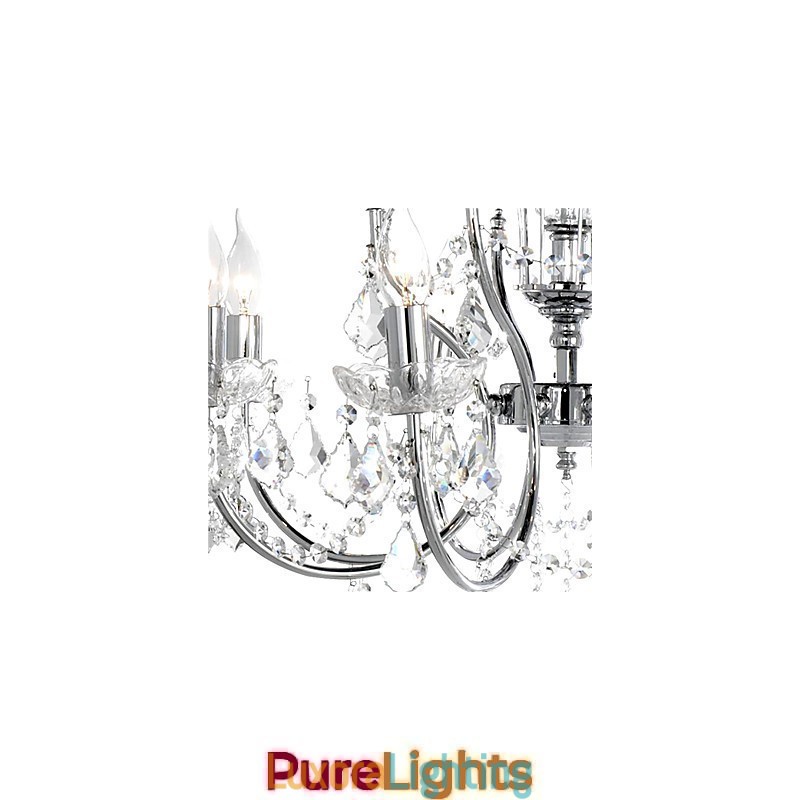 Designer Touch Decorative Elegant Crystal Chandelier with 8 Lights