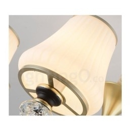 Designer Touch Decorative Modern Contemporary Retro Luxury Crystal Pendant Lamp Chandelier with Glass Shade