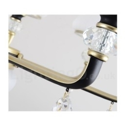 Designer Touch Decorative Modern Contemporary Retro Luxury Crystal Pendant Lamp Chandelier with Glass Shade