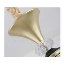 Designer Touch Decorative Modern Contemporary Retro Luxury Crystal Pendant Lamp Chandelier with Glass Shade