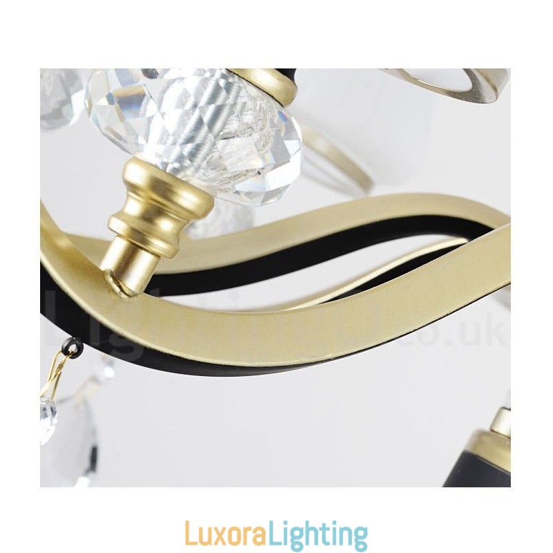 Designer Touch Decorative Modern Contemporary Retro Luxury Crystal Pendant Lamp Chandelier with Glass Shade