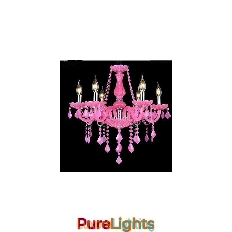 Designer Touch Decorative Coffee lamp Project Light Candle Crystal Hanging Lamp Pink