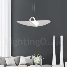 Designer Touch Decorative Modern Contemporary 1 Light Acrylic Pendant Light with Steel Shade