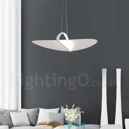 Designer Touch Decorative Modern Contemporary 1 Light Acrylic Pendant Light with Steel Shade
