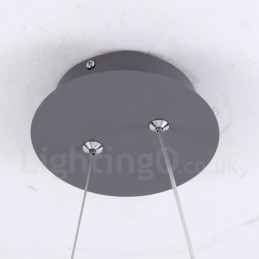Designer Touch Decorative Modern Contemporary 1 Light Acrylic Pendant Light with Steel Shade