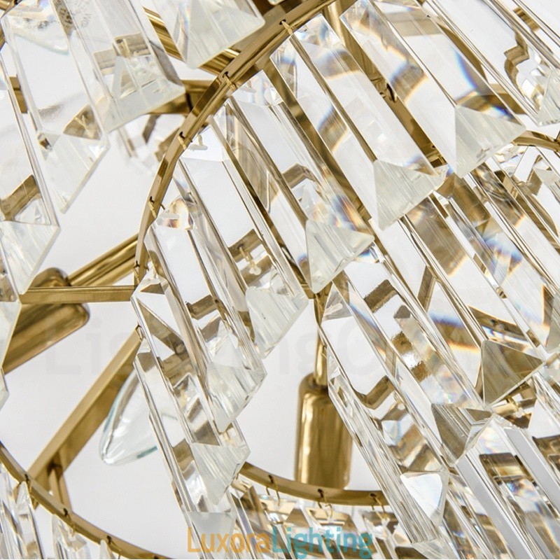 Designer Touch Decorative Modern Contemporary 9 Light Steel Pendant Light with Crystal Shade