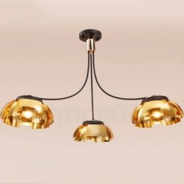 Designer Touch Decorative Modern Contemporary 3 Light Steel Chandelier with Acrylic Shade